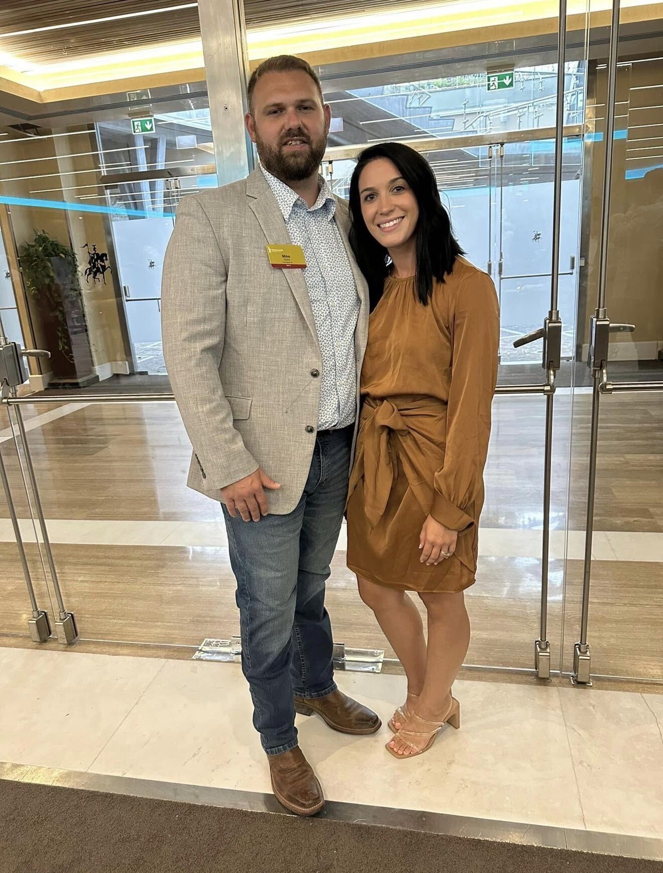 Mike Curry with his wife at an industry event